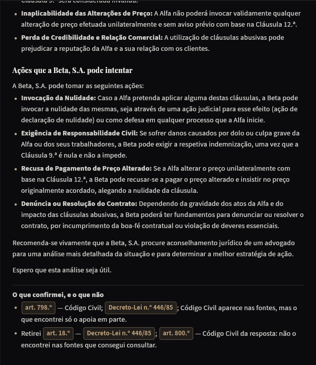 O fim real da resposta gravada: as acções possíveis e a secção «O que confirmei, e o que não»